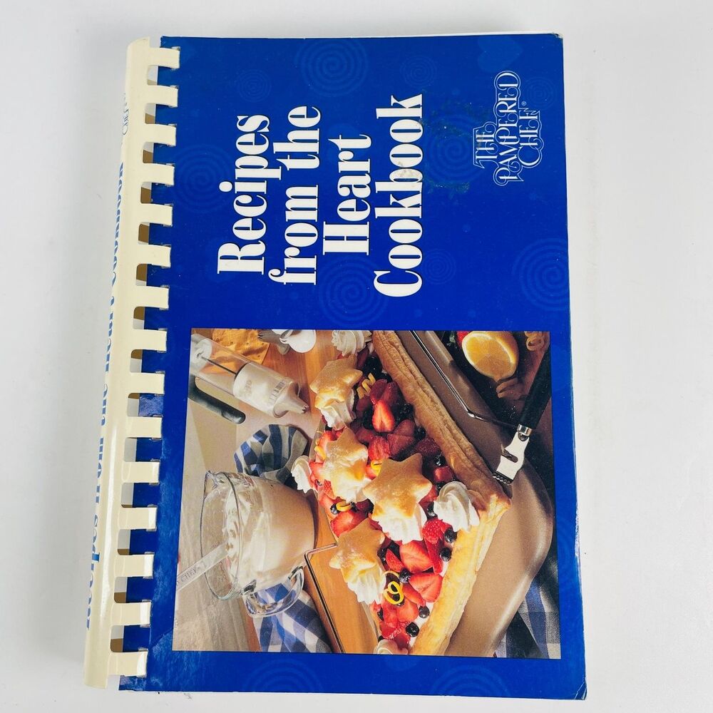 Vintage Pampered Chef Recipes From The Heart 90s 1997 Cookbook Spiral Bound